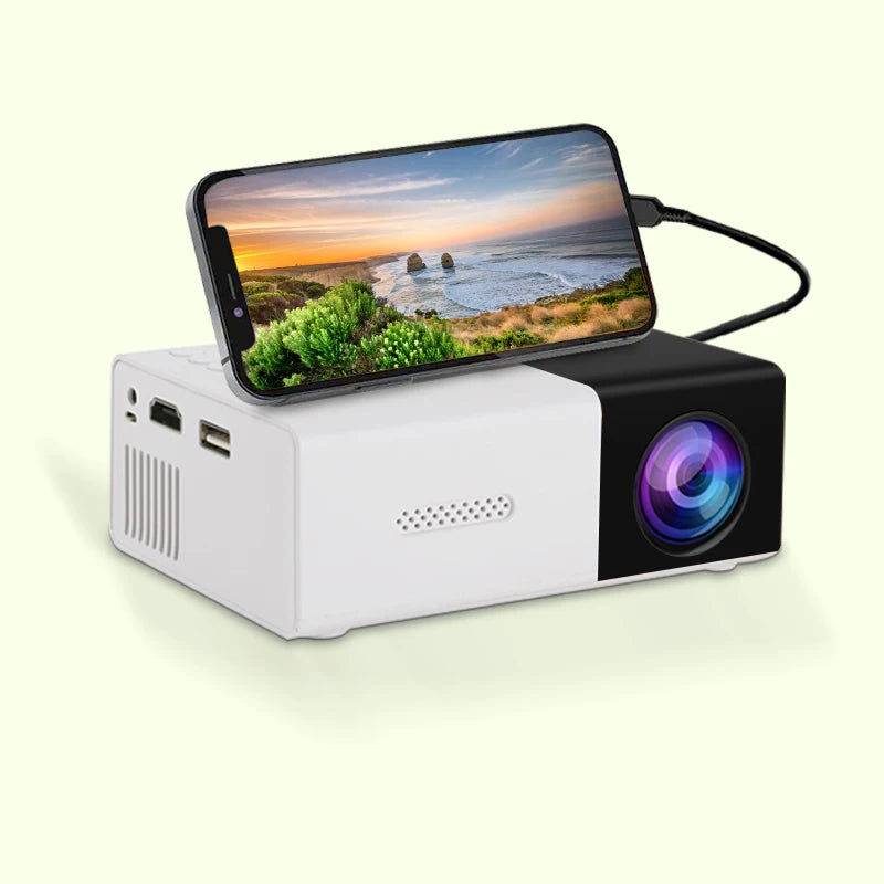 YG300 Mini Portable HD Projector – Compact, High Brightness, Perfect for Home & Outdoor Entertainment