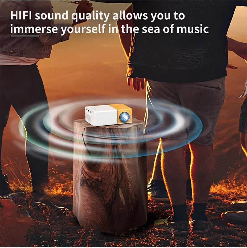 YG300 Mini Portable HD Projector – Compact, High Brightness, Perfect for Home & Outdoor Entertainment