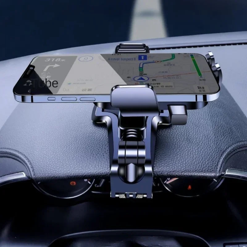 “360° Adjustable Car Phone Holder – Dashboard & Instrument Panel Mount for All Smartphones