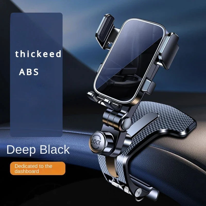 “360° Adjustable Car Phone Holder – Dashboard & Instrument Panel Mount for All Smartphones